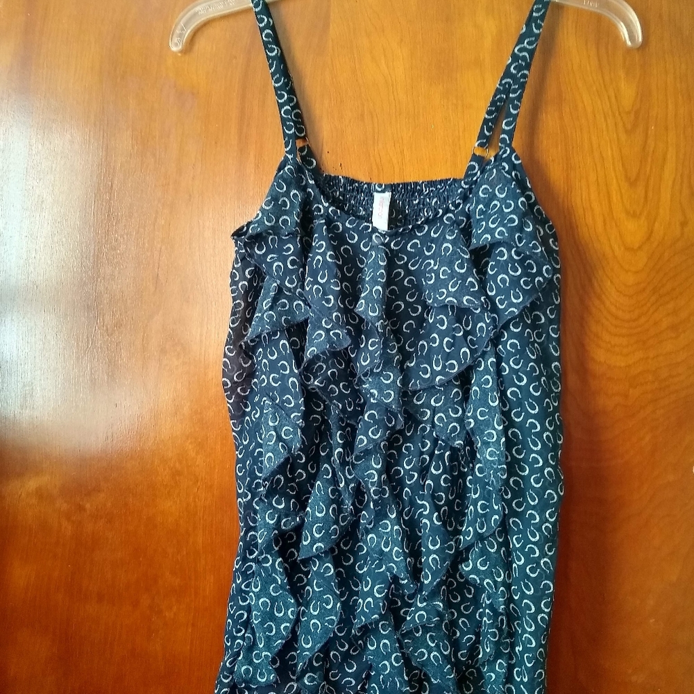 Xhilaration Navy Horseshoe Top S
